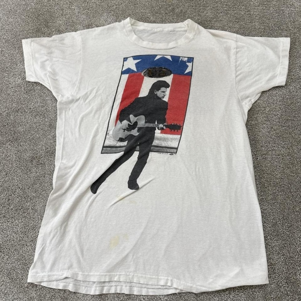 Vintage 1987 U2 Joshua Tree Tour Band Tee Single Stitch Made in USA Shirt